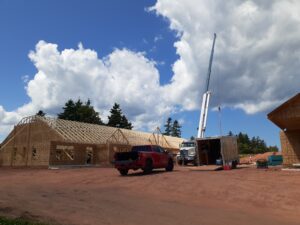 Crane at site of new 16 unit development in Morell, PEI